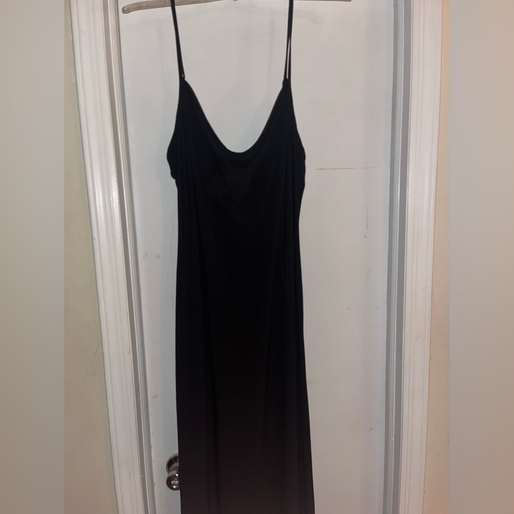 Black slip dress